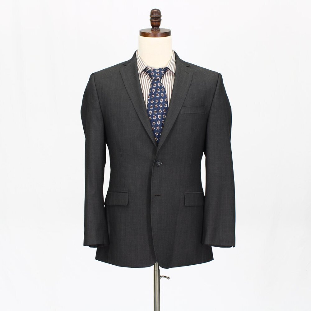 Calvin Klein 40R Gray HB 2-Button Sport Coat Blazer Jacket P346